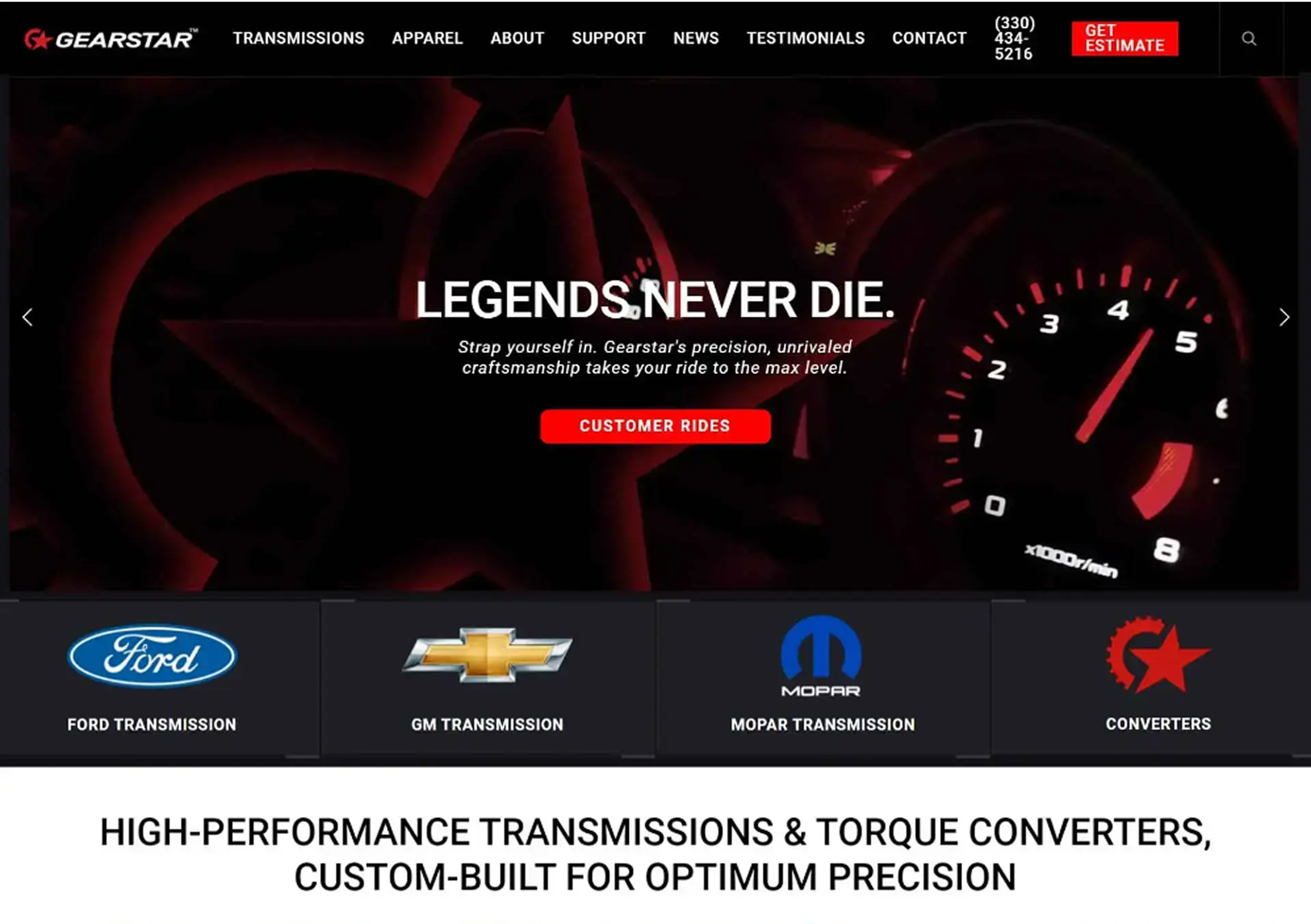 Gearstar website screenshot